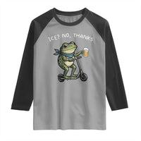 Funny Frog Anti ICE Political Protest Raglan Shirt Ice? No Thanks