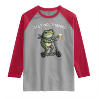 Funny Frog Anti ICE Political Protest Raglan Shirt Ice? No Thanks