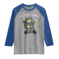 Funny Frog Anti ICE Political Protest Raglan Shirt Ice? No Thanks