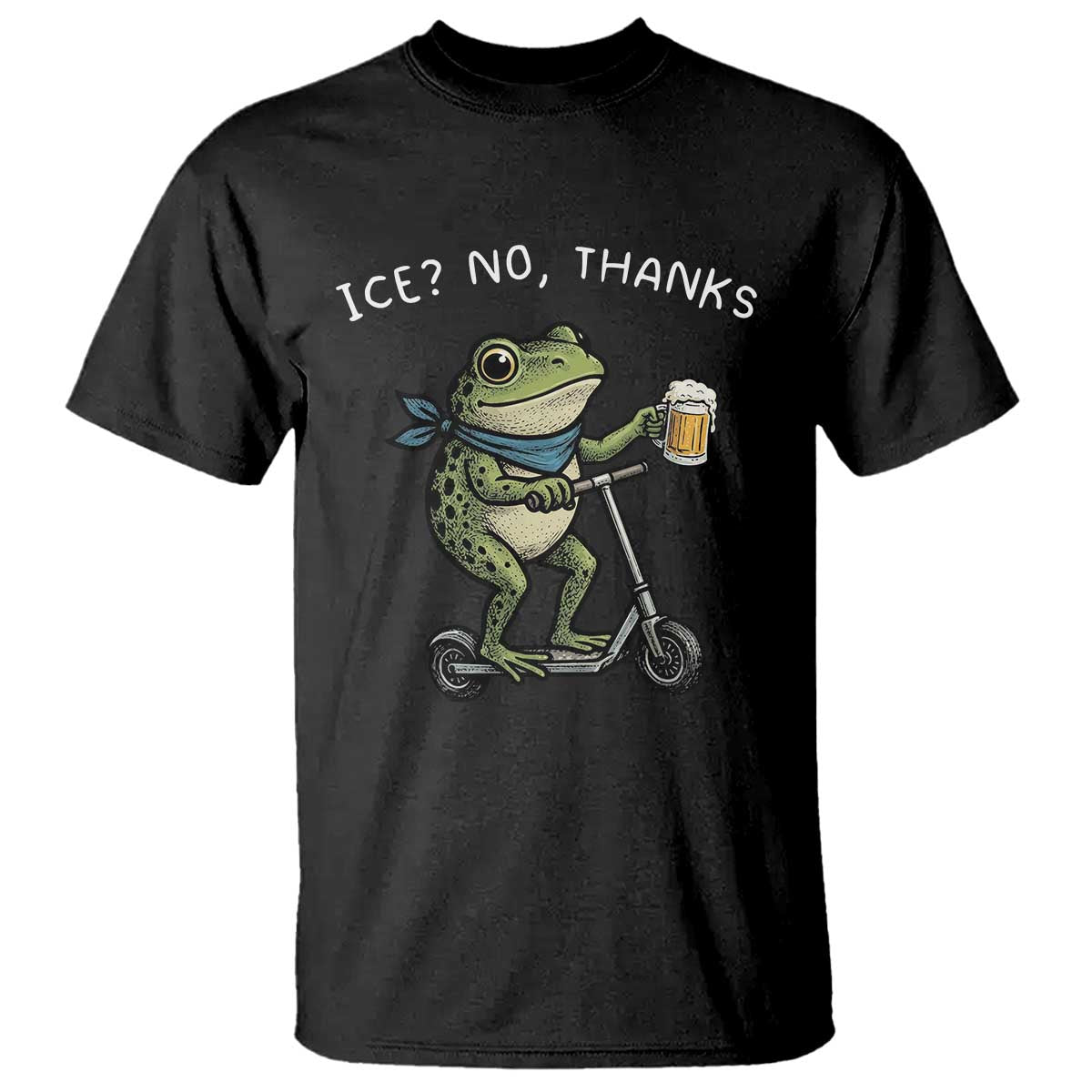 Funny Frog Anti ICE Political Protest T Shirt Ice? No Thanks