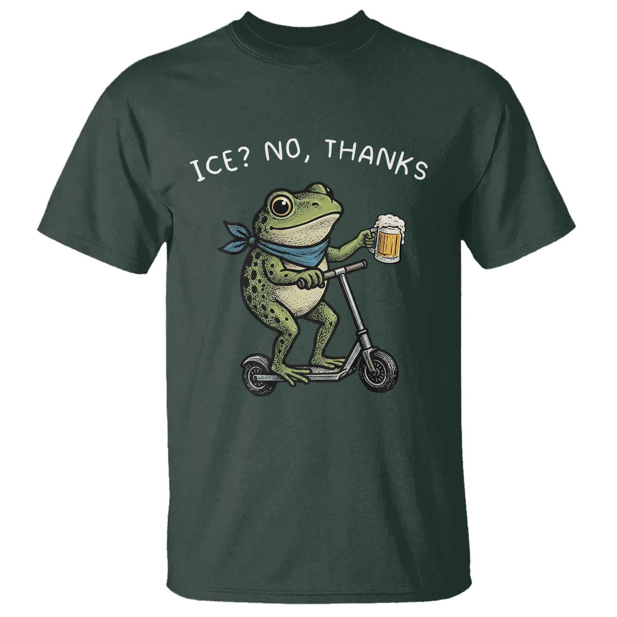 Funny Frog Anti ICE Political Protest T Shirt Ice? No Thanks