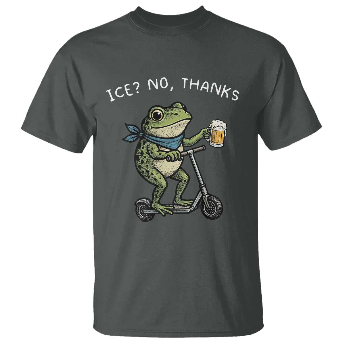 Funny Frog Anti ICE Political Protest T Shirt Ice? No Thanks