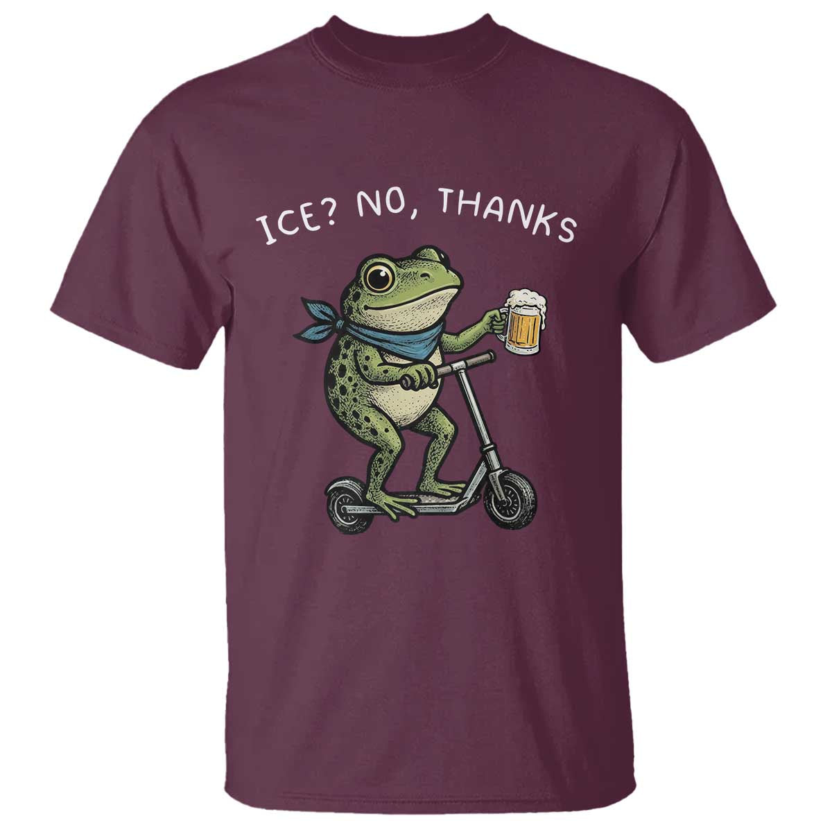 Funny Frog Anti ICE Political Protest T Shirt Ice? No Thanks