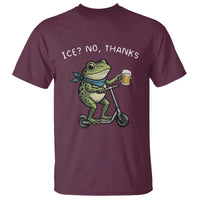 Funny Frog Anti ICE Political Protest T Shirt Ice? No Thanks