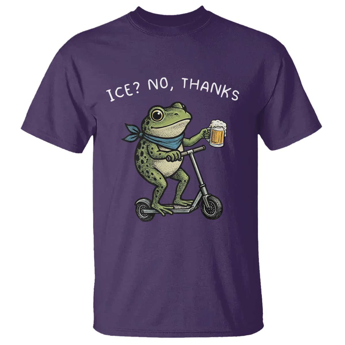 Funny Frog Anti ICE Political Protest T Shirt Ice? No Thanks
