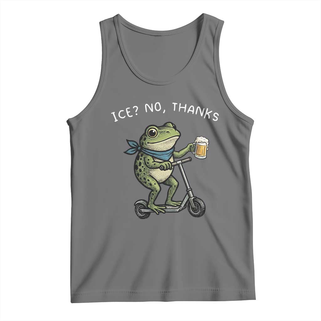 Funny Frog Anti ICE Political Protest Tank Top Ice? No Thanks