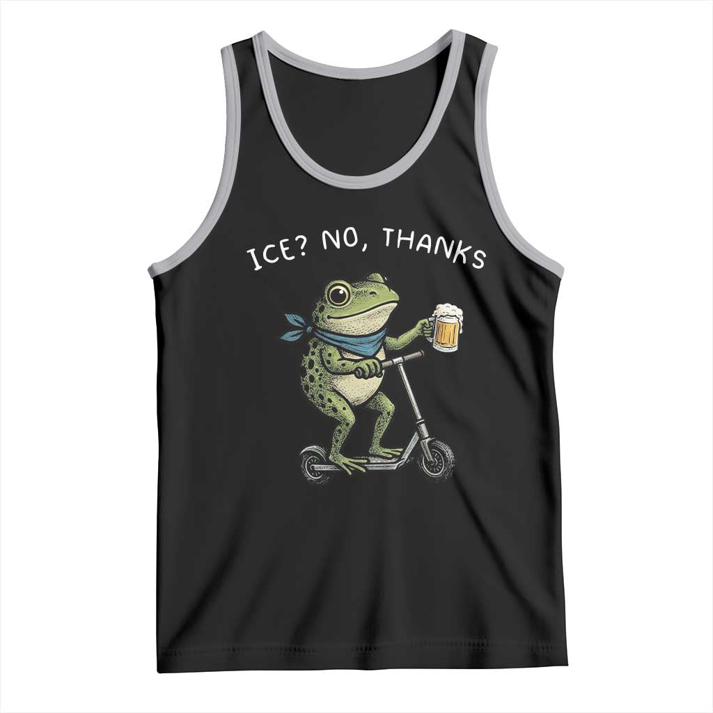 Funny Frog Anti ICE Political Protest Tank Top Ice? No Thanks