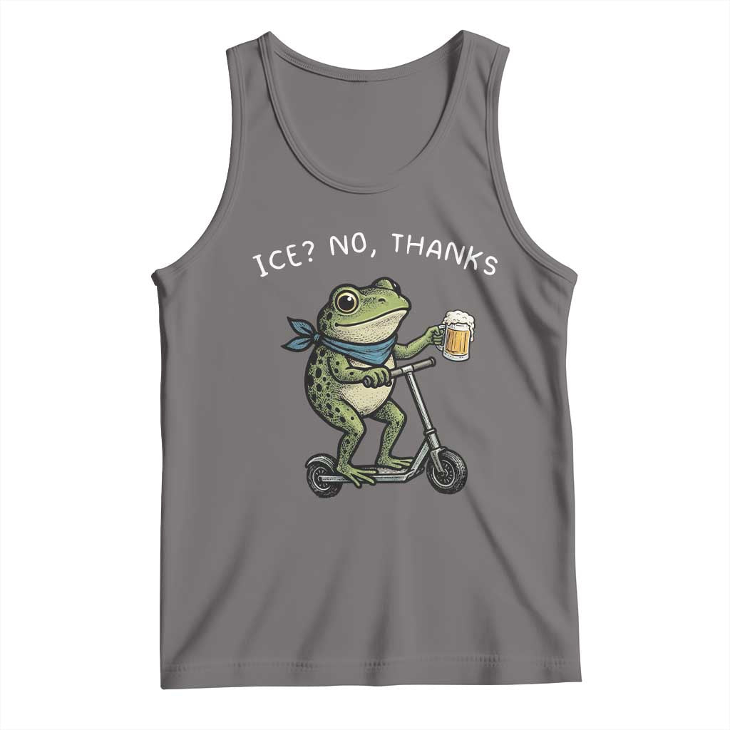 Funny Frog Anti ICE Political Protest Tank Top Ice? No Thanks