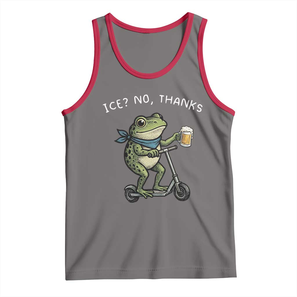 Funny Frog Anti ICE Political Protest Tank Top Ice? No Thanks