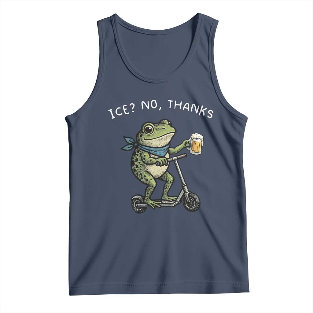 Funny Frog Anti ICE Political Protest Tank Top Ice? No Thanks