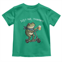 Funny Frog Anti ICE Political Protest Toddler T Shirt Ice? No Thanks