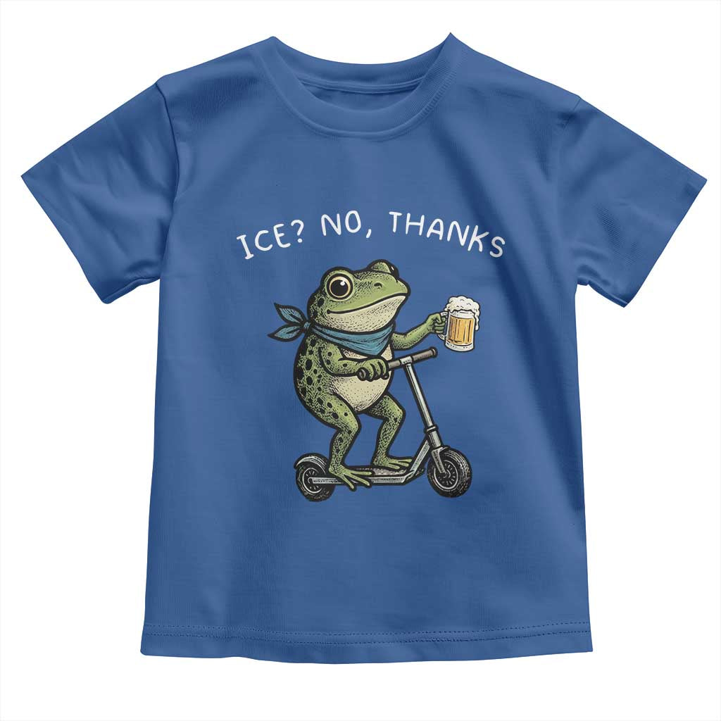 Funny Frog Anti ICE Political Protest Toddler T Shirt Ice? No Thanks