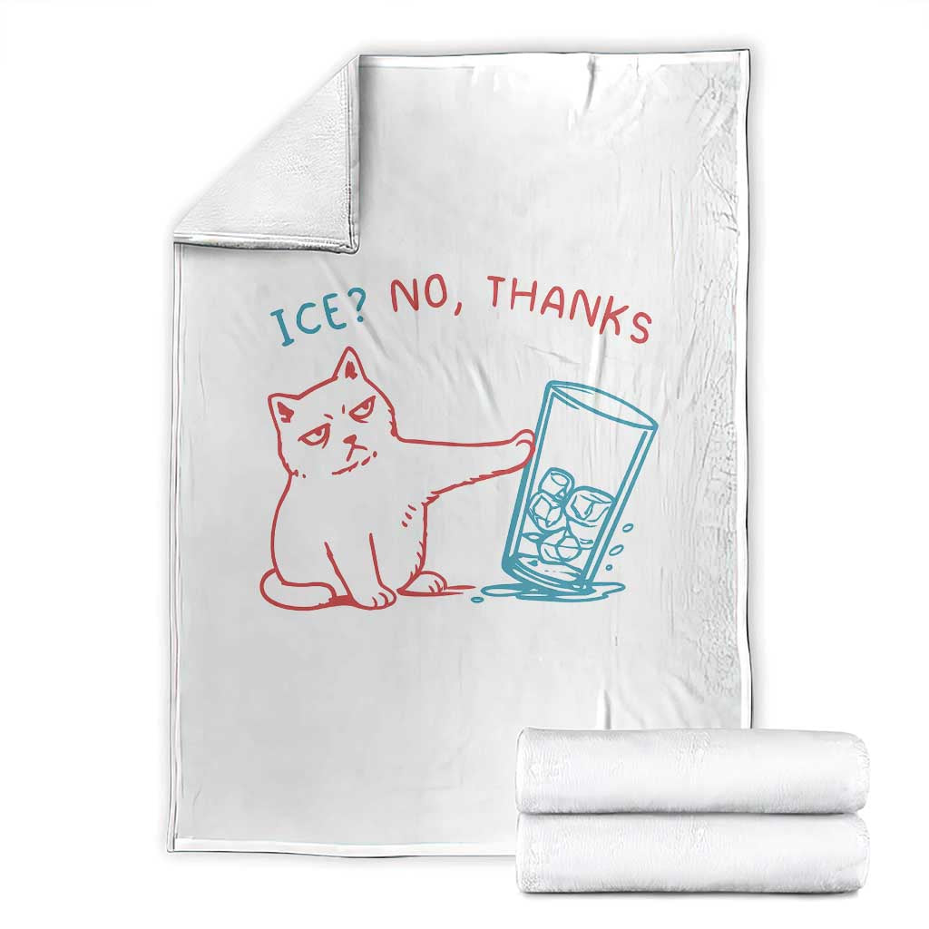 Funny Cat Anti ICE Political Protest Throw Blanket Ice? No Thanks