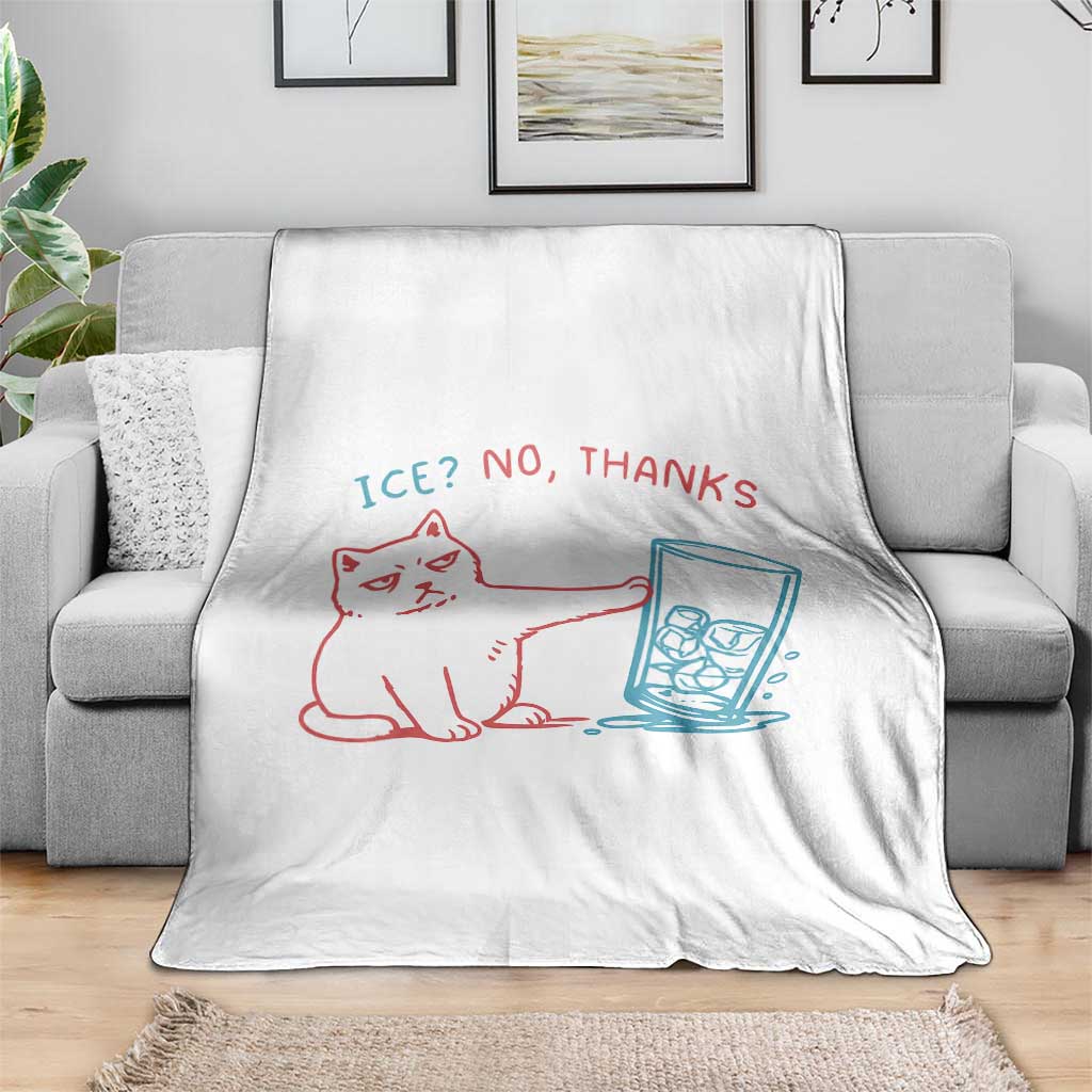 Funny Cat Anti ICE Political Protest Throw Blanket Ice? No Thanks