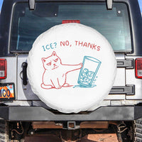 Funny Cat Anti ICE Political Protest Spare Tire Cover Ice? No Thanks