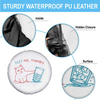 Funny Cat Anti ICE Political Protest Spare Tire Cover Ice? No Thanks