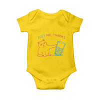 Funny Cat Anti ICE Political Protest Baby Onesie Ice? No Thanks
