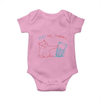 Funny Cat Anti ICE Political Protest Baby Onesie Ice? No Thanks