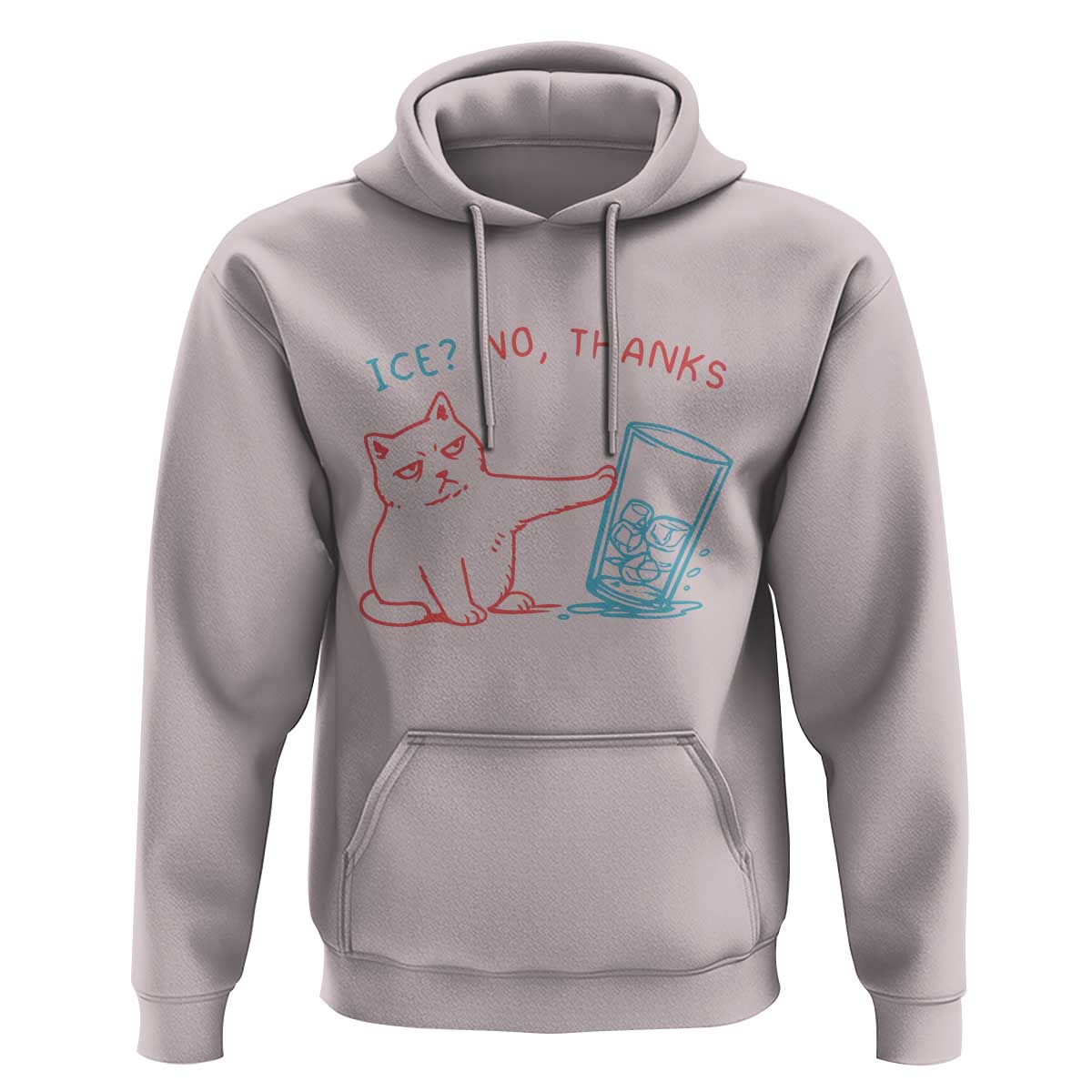 Funny Cat Anti ICE Political Protest Hoodie Ice? No Thanks