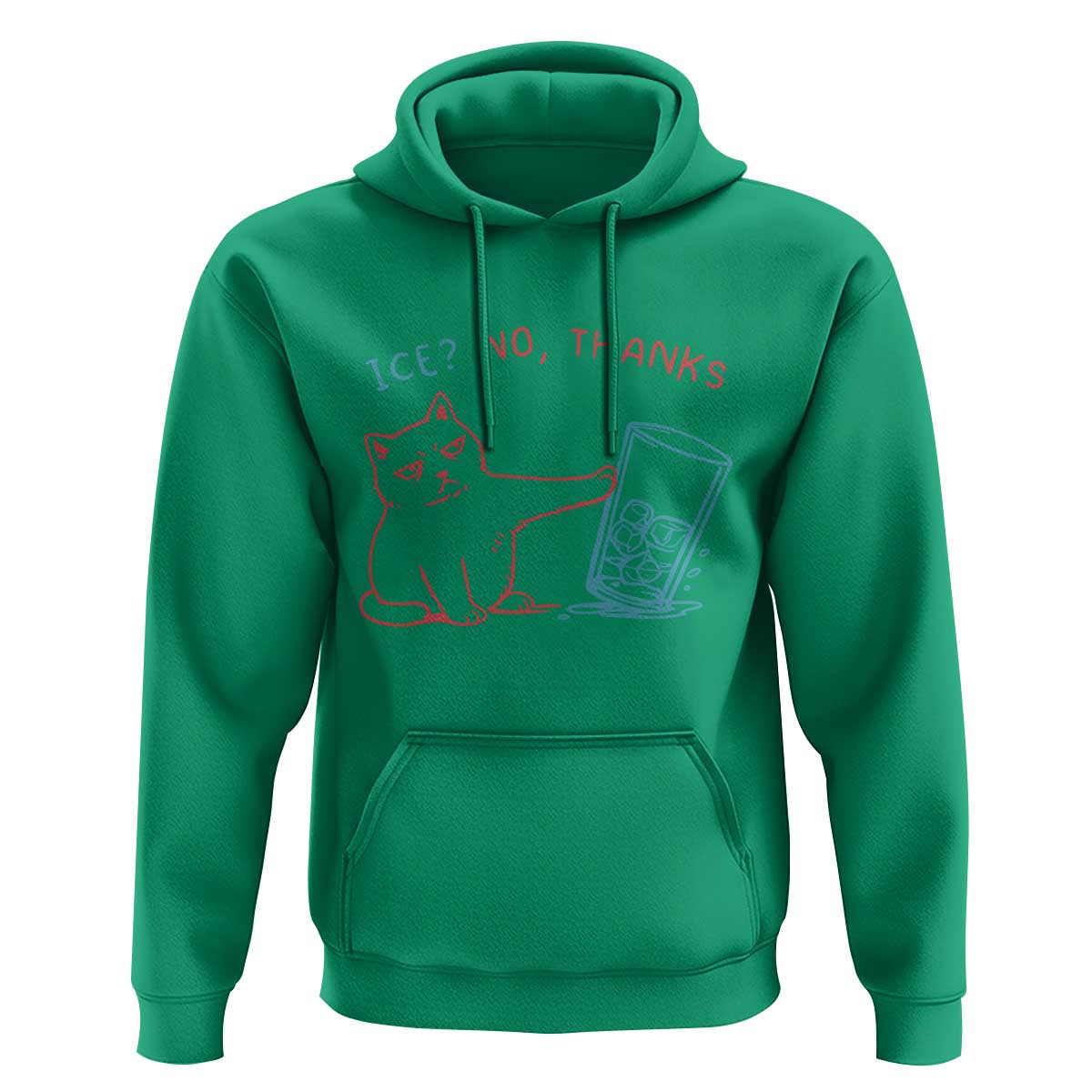 Funny Cat Anti ICE Political Protest Hoodie Ice? No Thanks