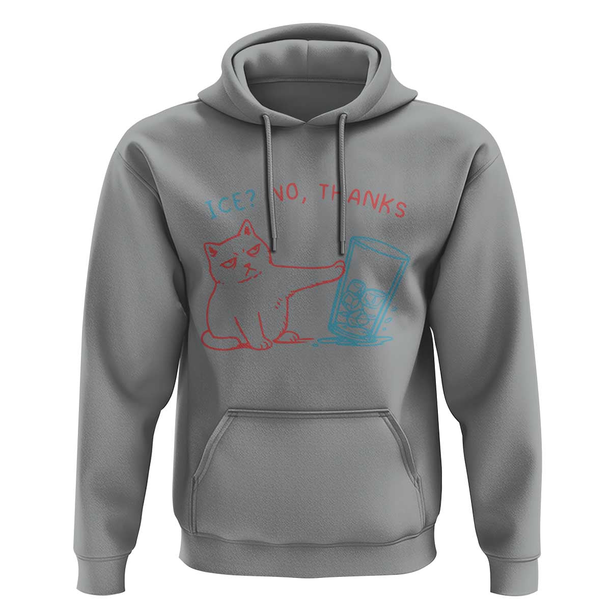 Funny Cat Anti ICE Political Protest Hoodie Ice? No Thanks