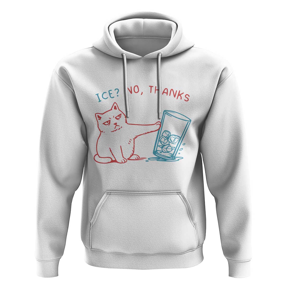 Funny Cat Anti ICE Political Protest Hoodie Ice? No Thanks
