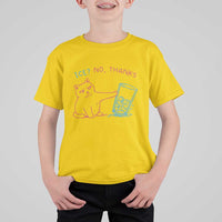 Funny Cat Anti ICE Political Protest T Shirt For Kid Ice? No Thanks