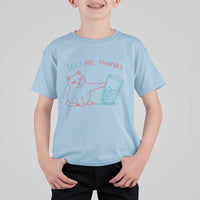 Funny Cat Anti ICE Political Protest T Shirt For Kid Ice? No Thanks