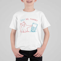 Funny Cat Anti ICE Political Protest T Shirt For Kid Ice? No Thanks