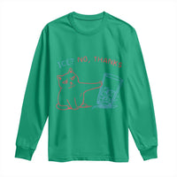 Funny Cat Anti ICE Political Protest Long Sleeve Shirt Ice? No Thanks