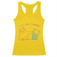 Funny Cat Anti ICE Political Protest Racerback Tank Top Ice? No Thanks