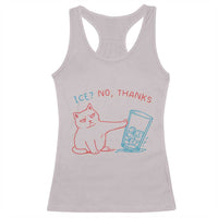Funny Cat Anti ICE Political Protest Racerback Tank Top Ice? No Thanks