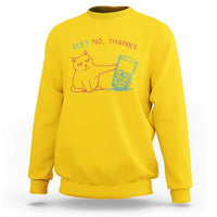 Funny Cat Anti ICE Political Protest Sweatshirt Ice? No Thanks
