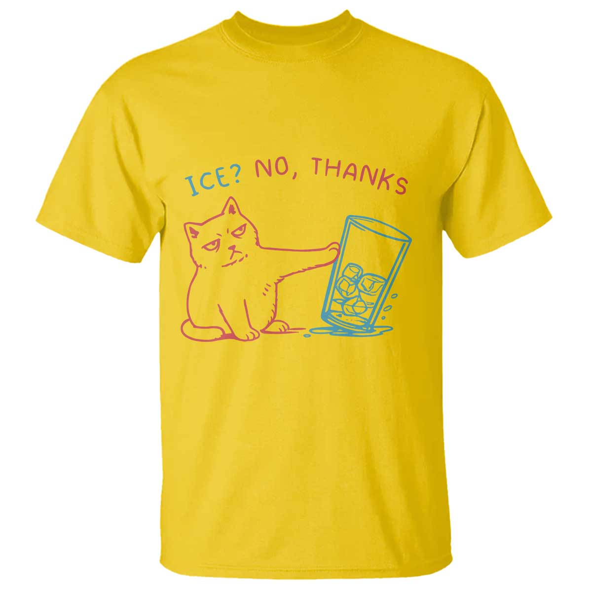 Funny Cat Anti ICE Political Protest T Shirt Ice? No Thanks