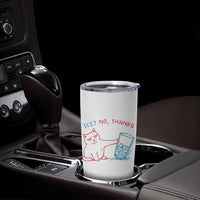 Funny Cat Anti ICE Political Protest Tumbler Cup Ice? No Thanks