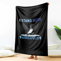 I Stand With Minneapolis Throw Blanket Loon Minnesota Resist Anti ICE Immigration Protest