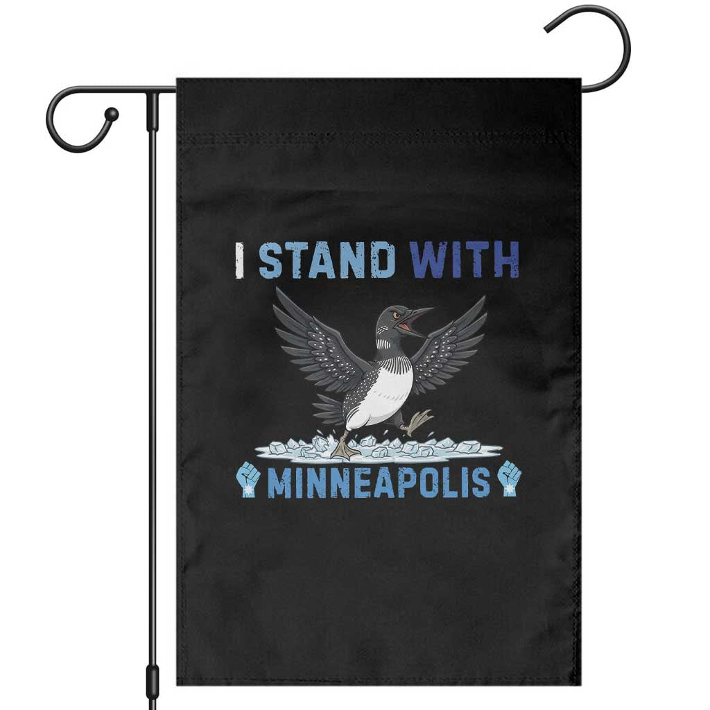 I Stand With Minneapolis Garden Flag Loon Minnesota Resist Anti ICE Immigration Protest