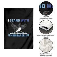 I Stand With Minneapolis Garden Flag Loon Minnesota Resist Anti ICE Immigration Protest