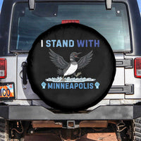 I Stand With Minneapolis Spare Tire Cover Loon Minnesota Resist Anti ICE Immigration Protest
