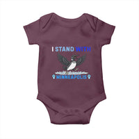 I Stand With Minneapolis Baby Onesie Loon Minnesota Resist Anti ICE Immigration Protest