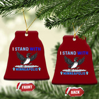 I Stand With Minneapolis Ceramic Ornament Loon Minnesota Resist Anti ICE Immigration Protest