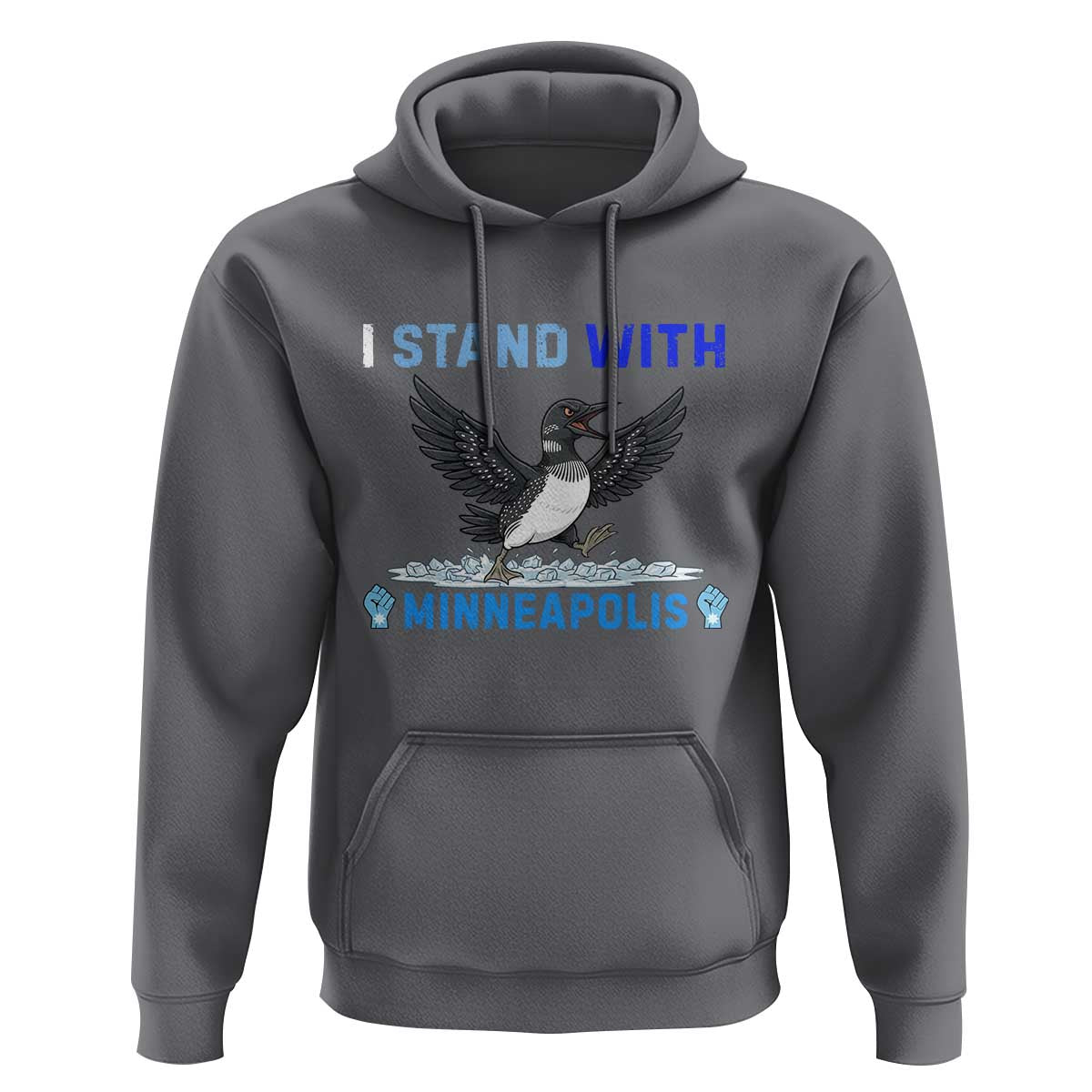 I Stand With Minneapolis Hoodie Loon Minnesota Resist Anti ICE Immigration Protest