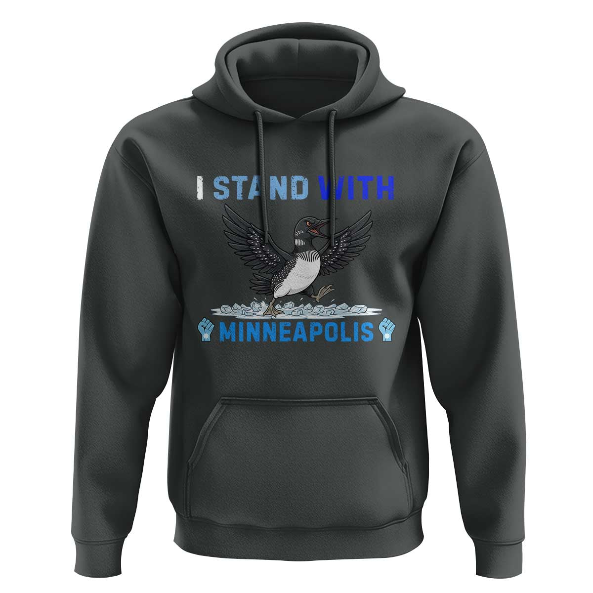 I Stand With Minneapolis Hoodie Loon Minnesota Resist Anti ICE Immigration Protest