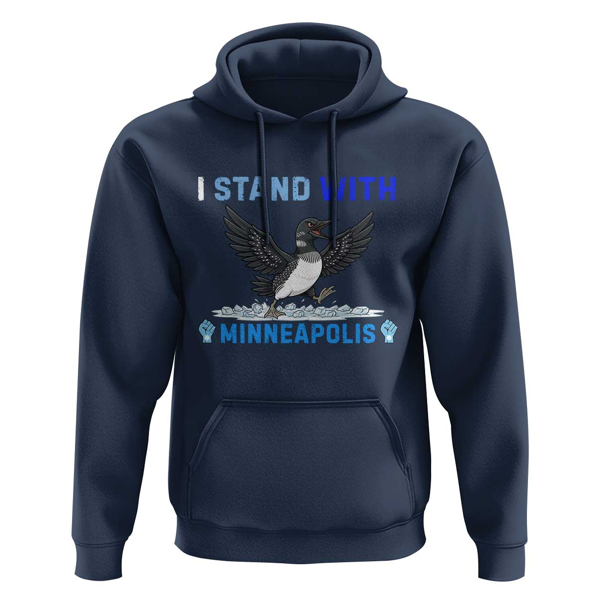 I Stand With Minneapolis Hoodie Loon Minnesota Resist Anti ICE Immigration Protest