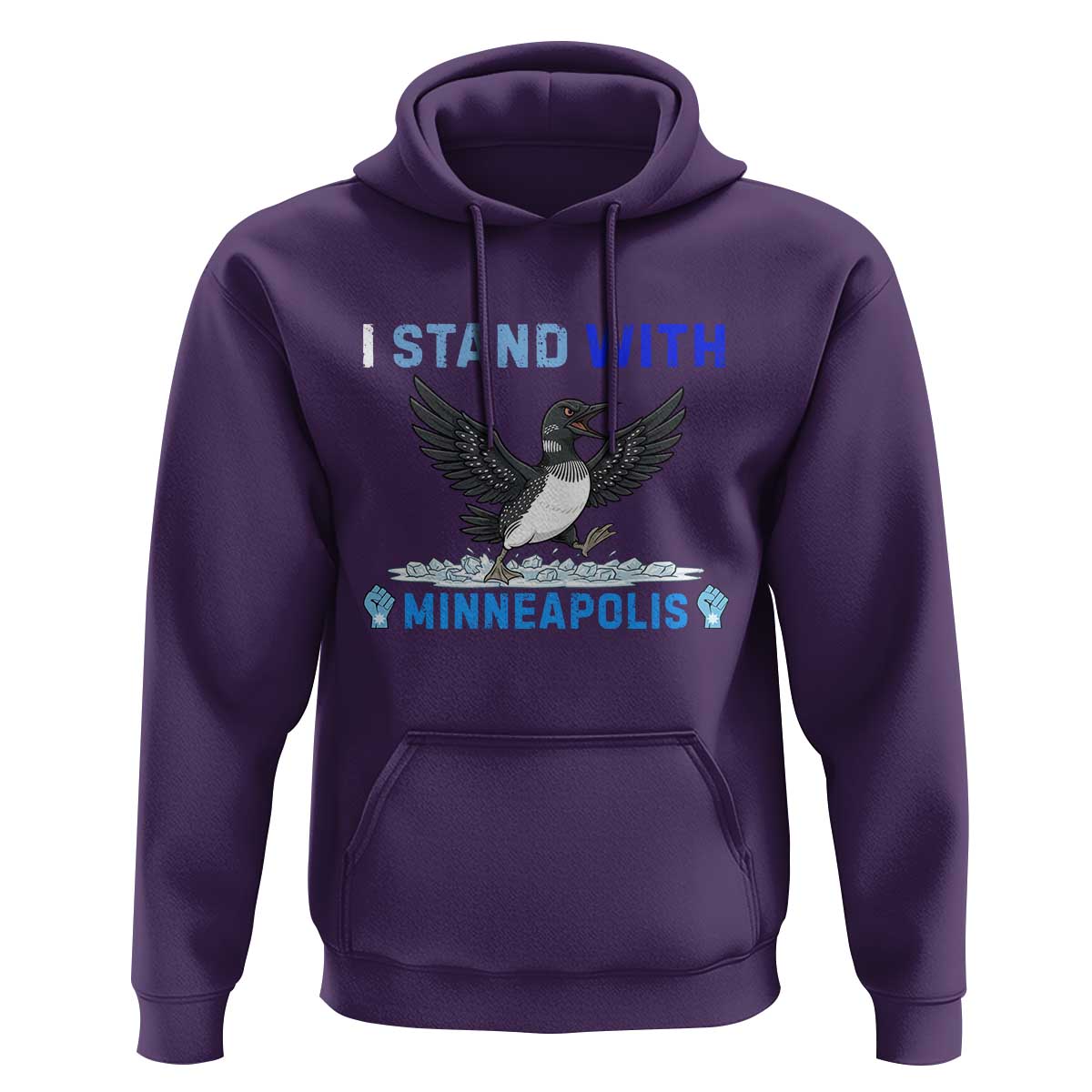 I Stand With Minneapolis Hoodie Loon Minnesota Resist Anti ICE Immigration Protest