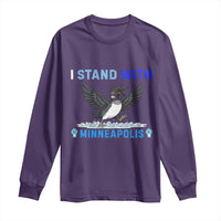 I Stand With Minneapolis Long Sleeve Shirt Loon Minnesota Resist Anti ICE Immigration Protest