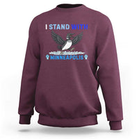 I Stand With Minneapolis Sweatshirt Loon Minnesota Resist Anti ICE Immigration Protest