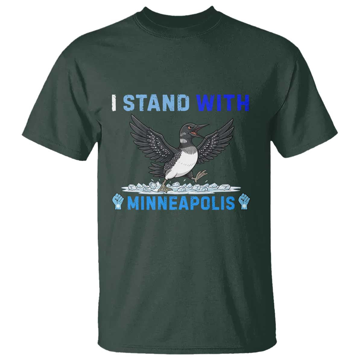 I Stand With Minneapolis T Shirt Loon Minnesota Resist Anti ICE Immigration Protest