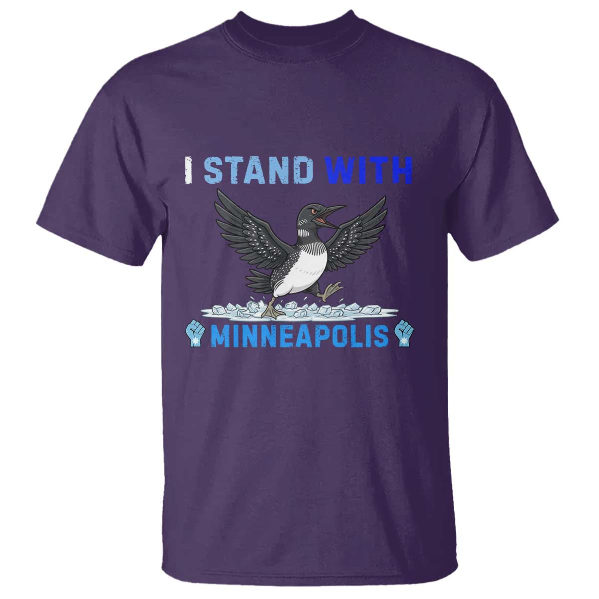 I Stand With Minneapolis T Shirt Loon Minnesota Resist Anti ICE Immigration Protest