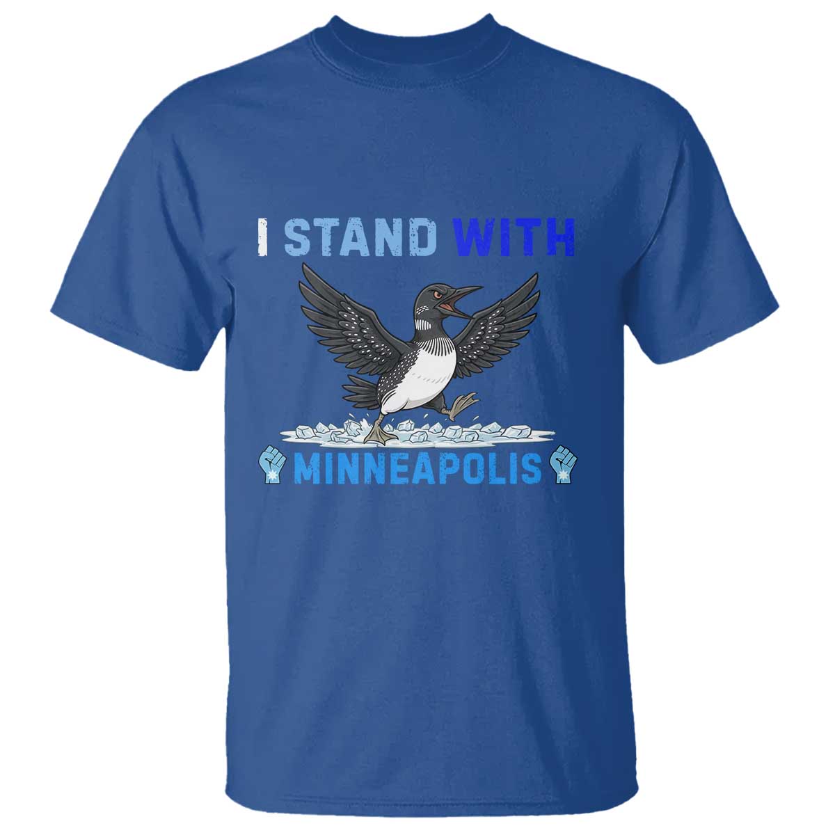 I Stand With Minneapolis T Shirt Loon Minnesota Resist Anti ICE Immigration Protest